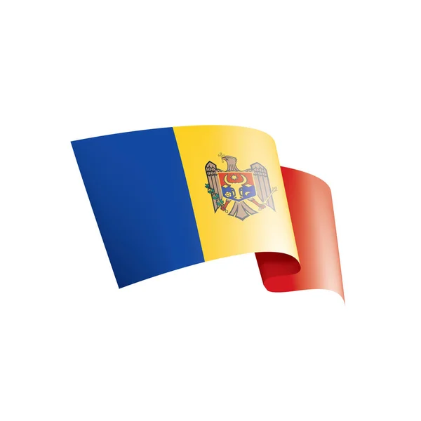 Bandeira da Moldávia, ilustração vetorial sobre um fundo branco — Vetor de Stock