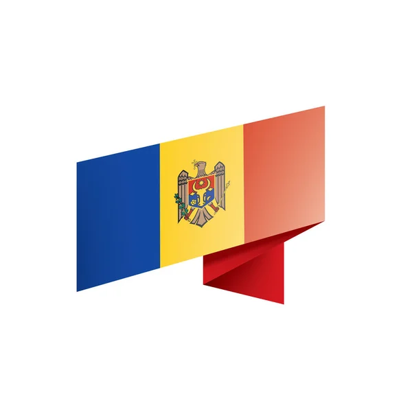 Bandeira da Moldávia, ilustração vetorial sobre um fundo branco —  Vetores de Stock