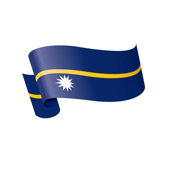 Vlajka Nauru, vektorové ilustrace na bílém pozadí — Stockový vektor