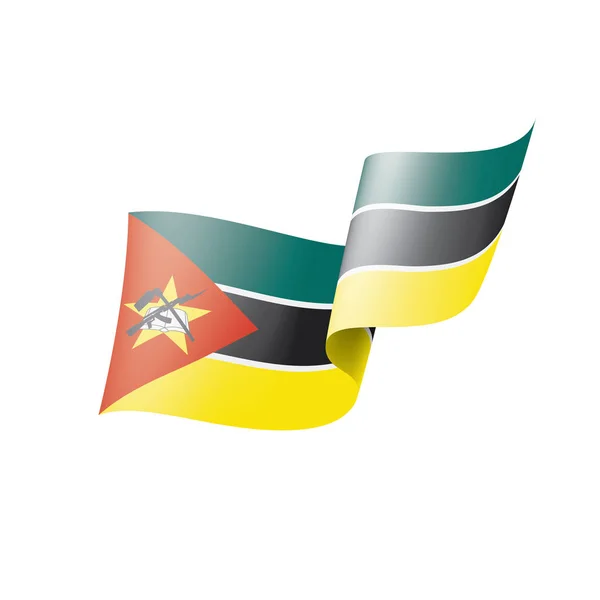 莫桑比克旗子, 矢量例证在白色背景 — 图库矢量图片