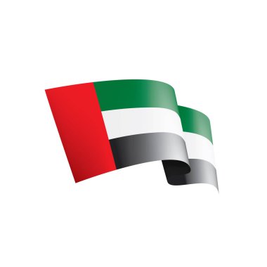 Birleşik Arap Emirlikleri bayrağı, beyaz bir arka plan üzerinde vektör çizim