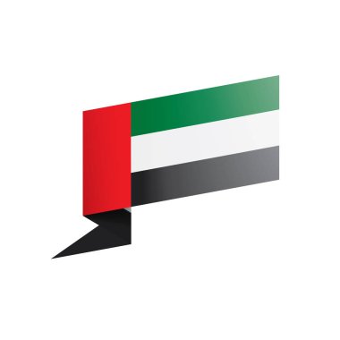 Birleşik Arap Emirlikleri bayrağı, beyaz bir arka plan üzerinde vektör çizim