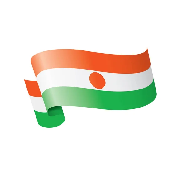 Bandeira do Níger, ilustração vetorial sobre um fundo branco — Vetor de Stock