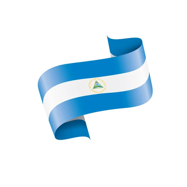 Nicarágua Bandeira Nacional Ilustração Vetorial Sobre Fundo Branco —  Vetores de Stock