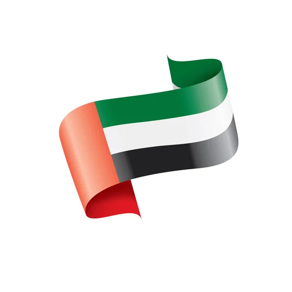 Флаг ОАЭ, векторная иллюстрация на белом фоне — стоковый вектор