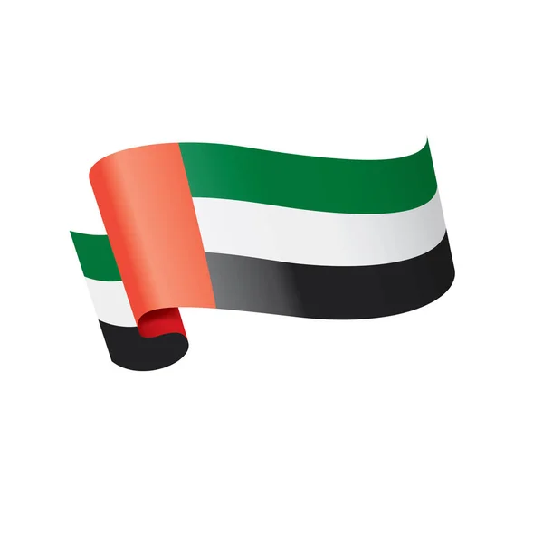 Bandera de los Emiratos Árabes Unidos, ilustración vectorial sobre fondo blanco — Vector de stock