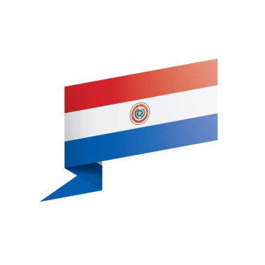 Paraguay bayrak, beyaz bir arka plan üzerinde vektör çizim