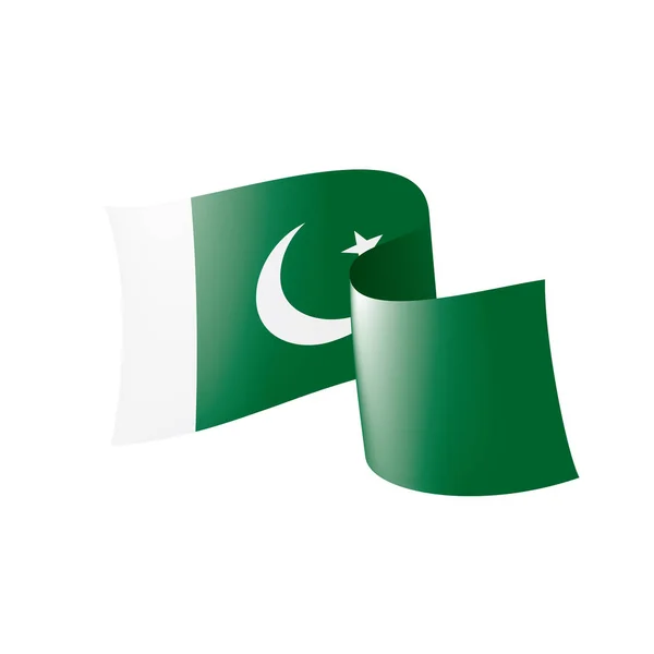 Pakistan flagge, vektordarstellung auf weißem hintergrund — Stockvektor