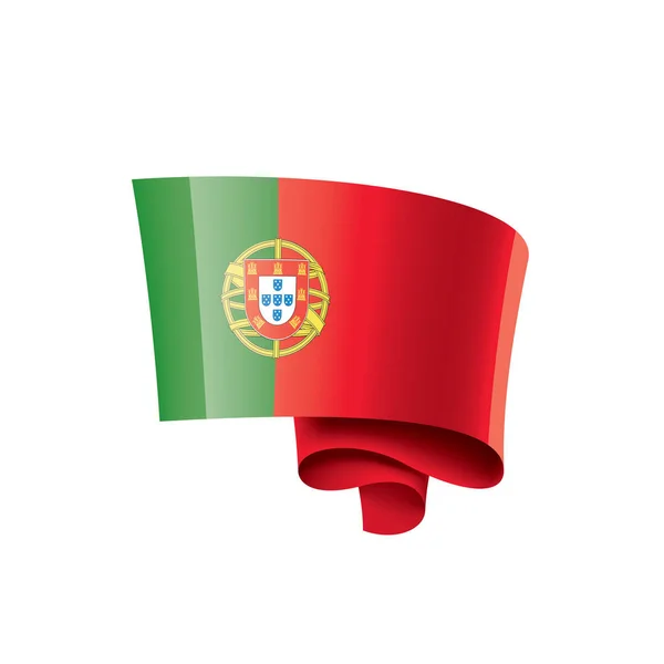 Bandera de Portugal, ilustración vectorial sobre fondo blanco — Vector de stock