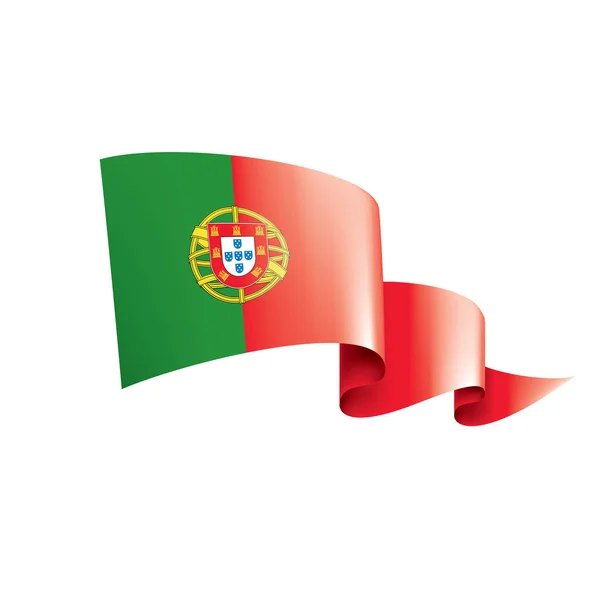 Bandera de Portugal, ilustración vectorial sobre fondo blanco — Vector de stock