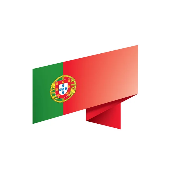 Bandera de Portugal, ilustración vectorial sobre fondo blanco — Vector de stock