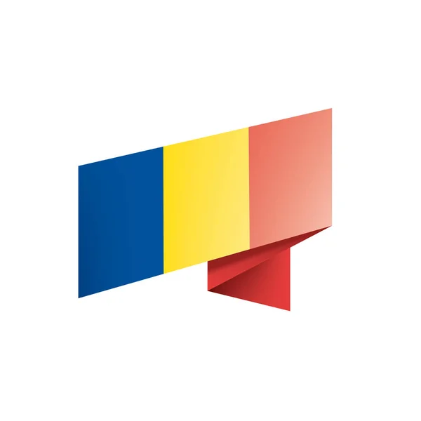ルーマニアの国旗は 白の背景にベクトル画像 — ストックベクタ