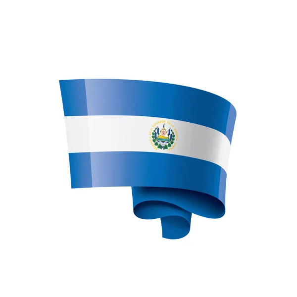 Σημαία Σαλβαδόρ, διανυσματική απεικόνιση σε λευκό φόντο — Διανυσματικό Αρχείο