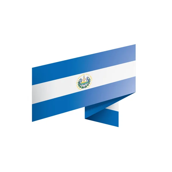 萨尔瓦多国旗，白色背景上的矢量插图 — 图库矢量图片