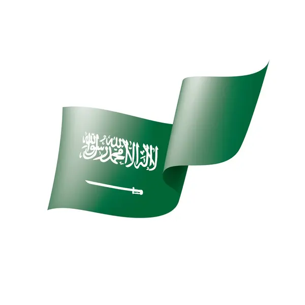 Σημαία Σαουδικής Αραβίας, εικονογράφηση διάνυσμα σε λευκό φόντο — Διανυσματικό Αρχείο