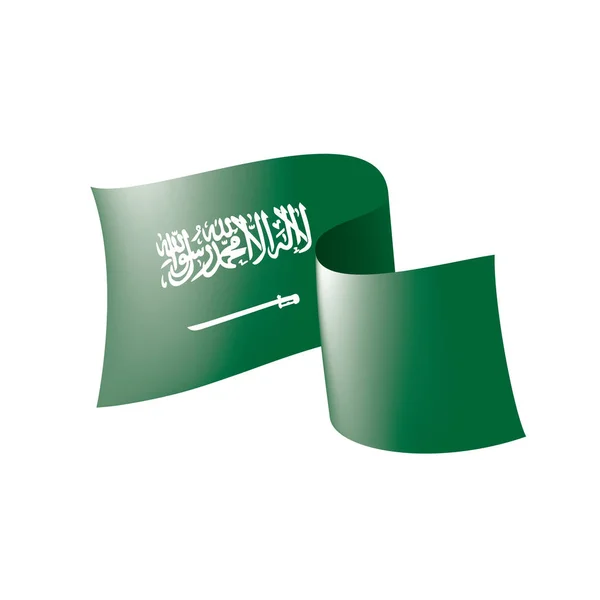 Флаг Саудовской Аравии, векторная иллюстрация на белом фоне — стоковый вектор