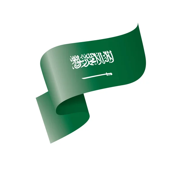 Saudi-arabische Flagge, Vektorabbildung auf weißem Hintergrund — Stockvektor