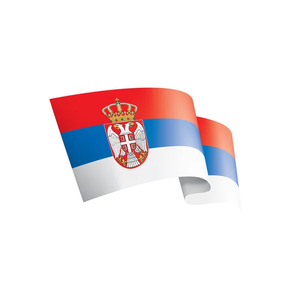 Serbia flag, vector illustration on a white background — Stock Vector