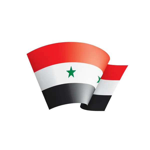 Bandera de Siria, ilustración vectorial sobre fondo blanco — Archivo Imágenes Vectoriales