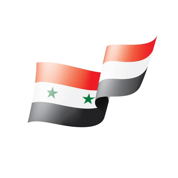 シリアの旗、白の背景にベクトル画像 — ストックベクタ
