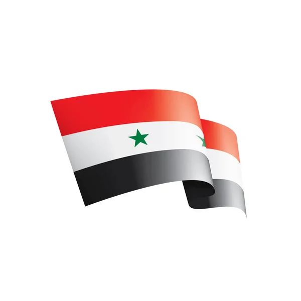 Bandera de Siria, ilustración vectorial sobre fondo blanco — Vector de stock