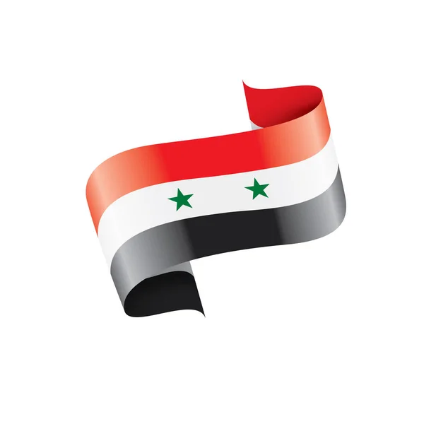 Syrien flagge, vektordarstellung auf weißem hintergrund — Stockvektor