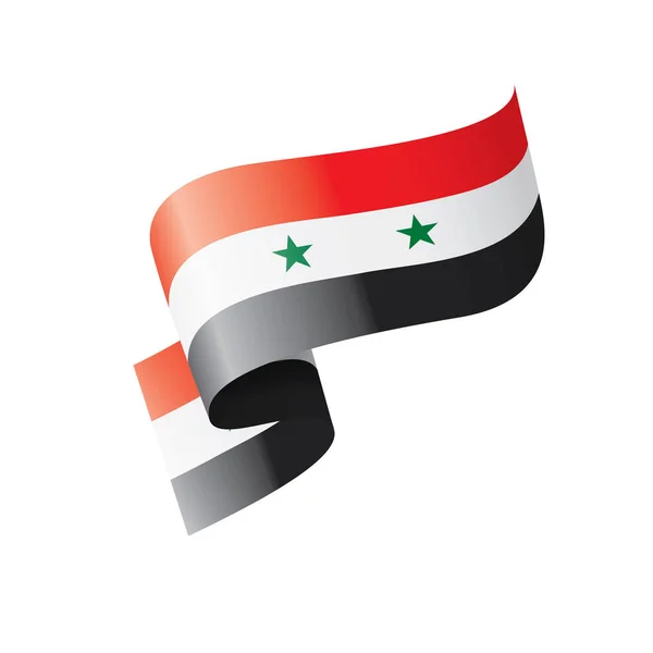 Suriye bayrağı, beyaz bir arka plan üzerinde vektör çizim — Stok Vektör