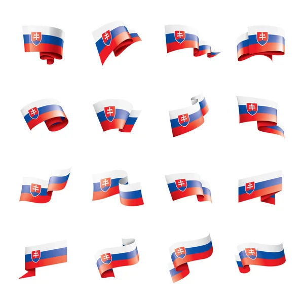 Σλοβακία σημαία, εικονογράφηση διάνυσμα σε λευκό φόντο — Διανυσματικό Αρχείο