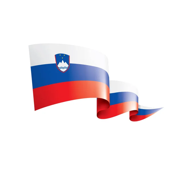 Vlajka Slovinska, vektorové ilustrace na bílém pozadí — Stockový vektor