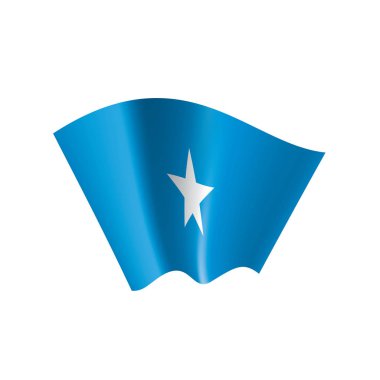 Somali bayrağı, beyaz bir arka plan üzerinde vektör çizim