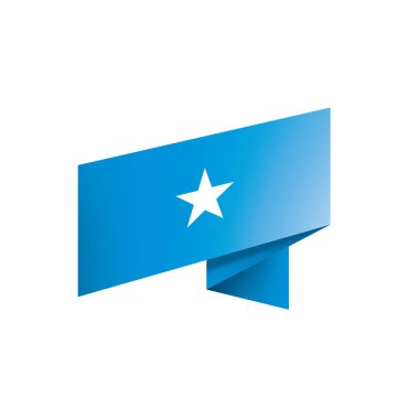 Somali bayrağı, beyaz bir arka plan üzerinde vektör çizim