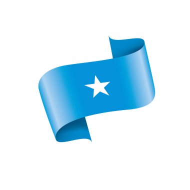 Somali bayrağı, beyaz bir arka plan üzerinde vektör çizim