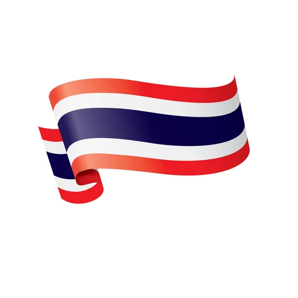 ธงชาติไทย ภาพเวกเตอร์บนพื้นหลังสีขาว — ภาพเวกเตอร์สต็อก