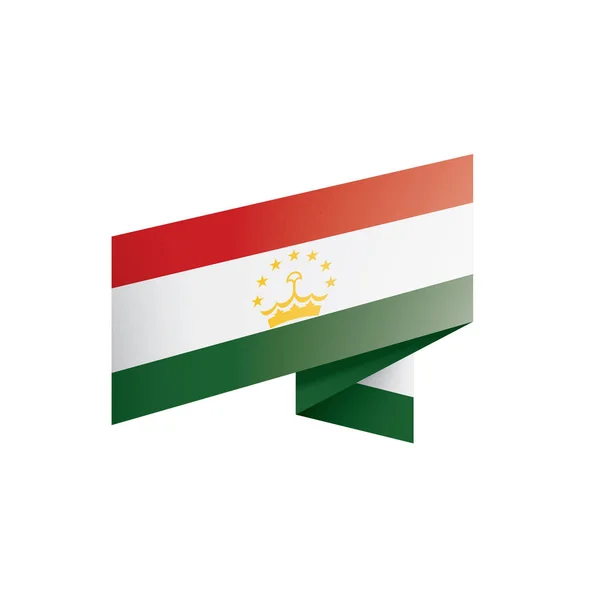 Tadschikistan Flagge, Vektorabbildung auf weißem Hintergrund — Stockvektor
