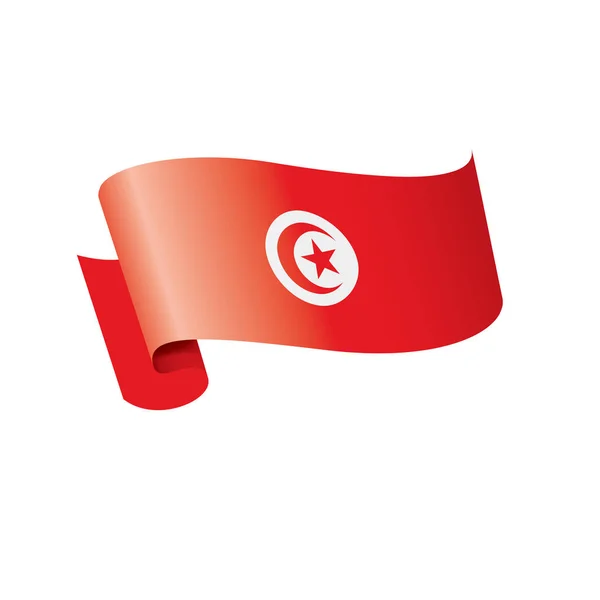 Tunisia flag, vector illustration on a white background — Stock Vector