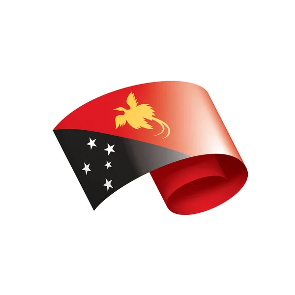 Flagge Papua-Neuguineas, Vektorabbildung auf weißem Hintergrund — Stockvektor