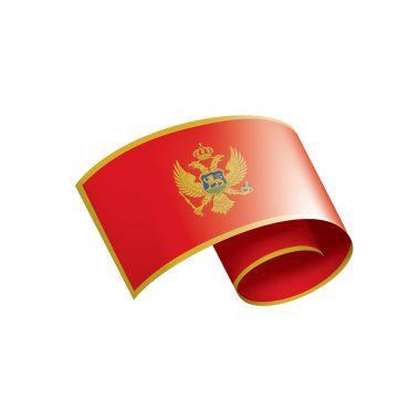 Montgro bayrağı, beyaz arkaplanda vektör illüstrasyonu