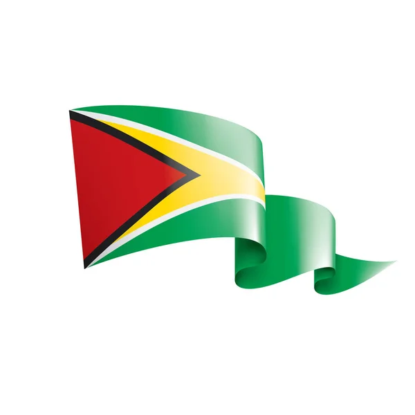 Guyana flagga, vektor illustration på en vit bakgrund — Stock vektor