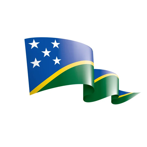 Flaga Wysp Salomona, ilustracja wektora na białym tle — Wektor stockowy