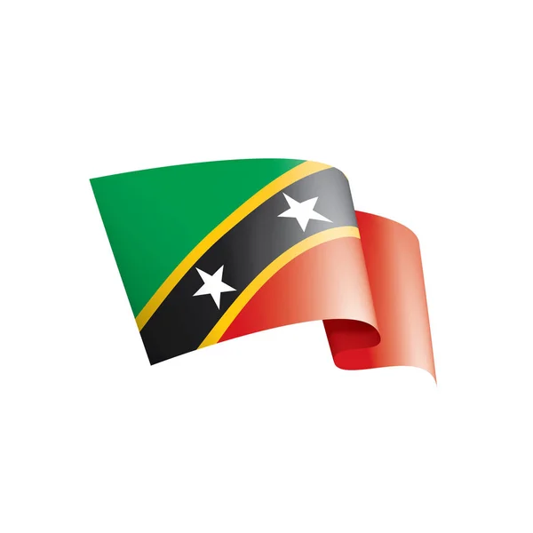 Bandeira de São Cristóvão e Nevis, ilustração vetorial sobre fundo branco — Vetor de Stock