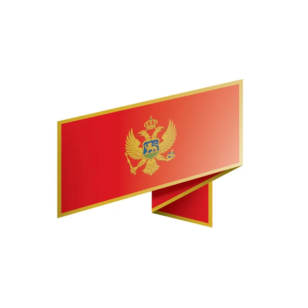 Montenegro-Flagge, Vektorabbildung auf weißem Hintergrund — Stockvektor