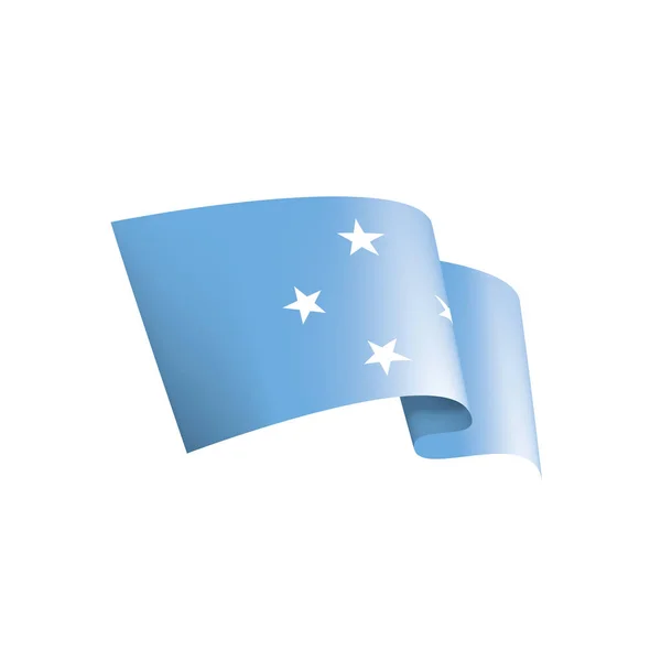 Estados Federados Micronesia flag, vector illustration on a white background — Vector de stock