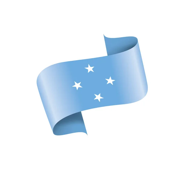 Estados Federados Micronesia flag, vector illustration on a white background — Vector de stock