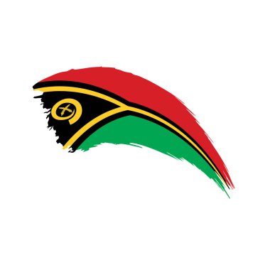 Vanuatu bayrağını, vektör çizim
