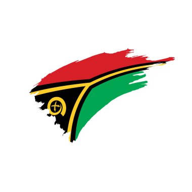 Vanuatu bayrağını, vektör çizim