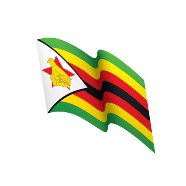 Zimbabve bayrağı, vektör çizim