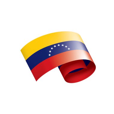Venezuela bayrak, beyaz bir arka plan üzerinde vektör çizim