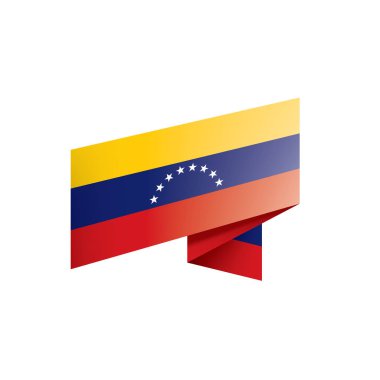 Venezuela bayrak, beyaz bir arka plan üzerinde vektör çizim