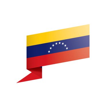 Venezuela bayrak, beyaz bir arka plan üzerinde vektör çizim