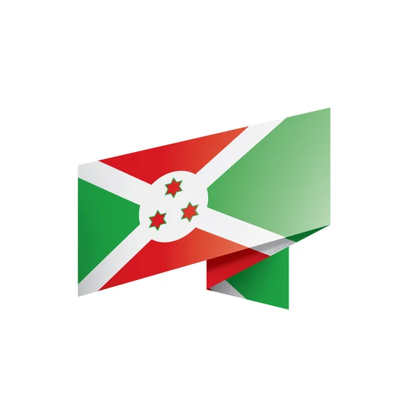 Bandera de Burundi, ilustración vectorial sobre fondo blanco — Vector de stock